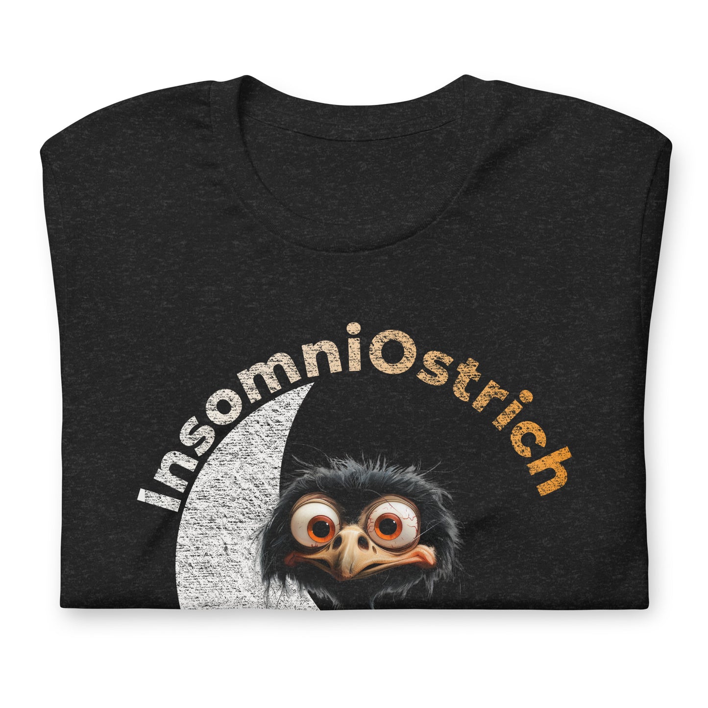 InsomniOstrich, Insomniac Ostrich, Insomnia, Animals, Sleep Disorders, Graphic Tee Shirt, Black