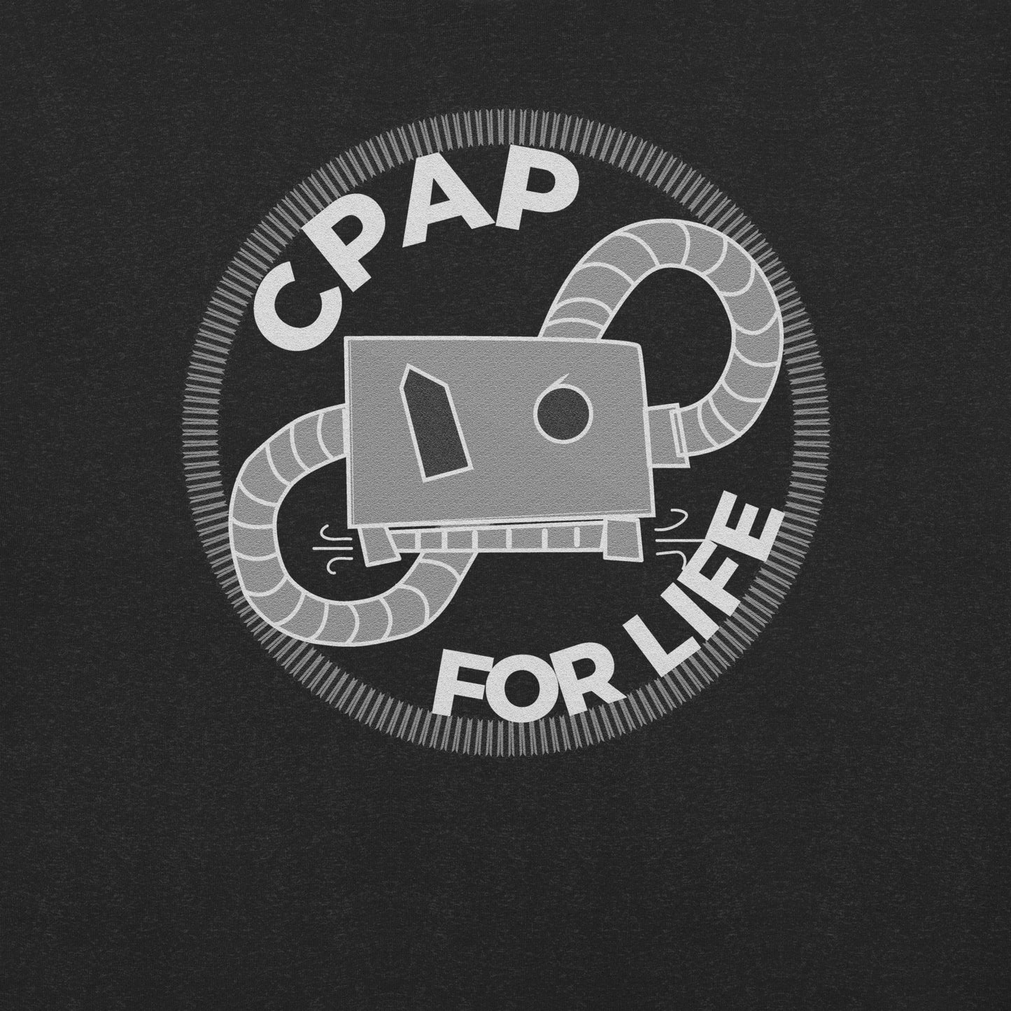 CPAP FOR LIFE FIERCE CPAP MACHINE Graphic Tee Shirt Black