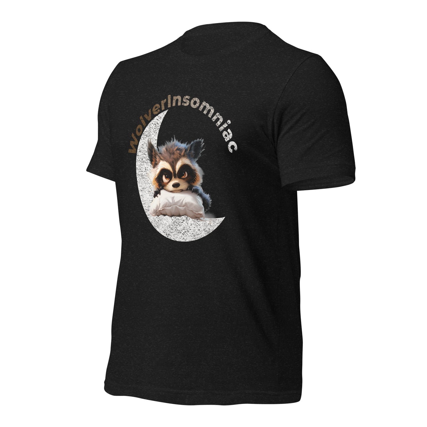 WolverInsomniac, Insomniac Wolverine, Insomnia, Animals, Sleep Disorders, Graphic Tee Shirt, Black