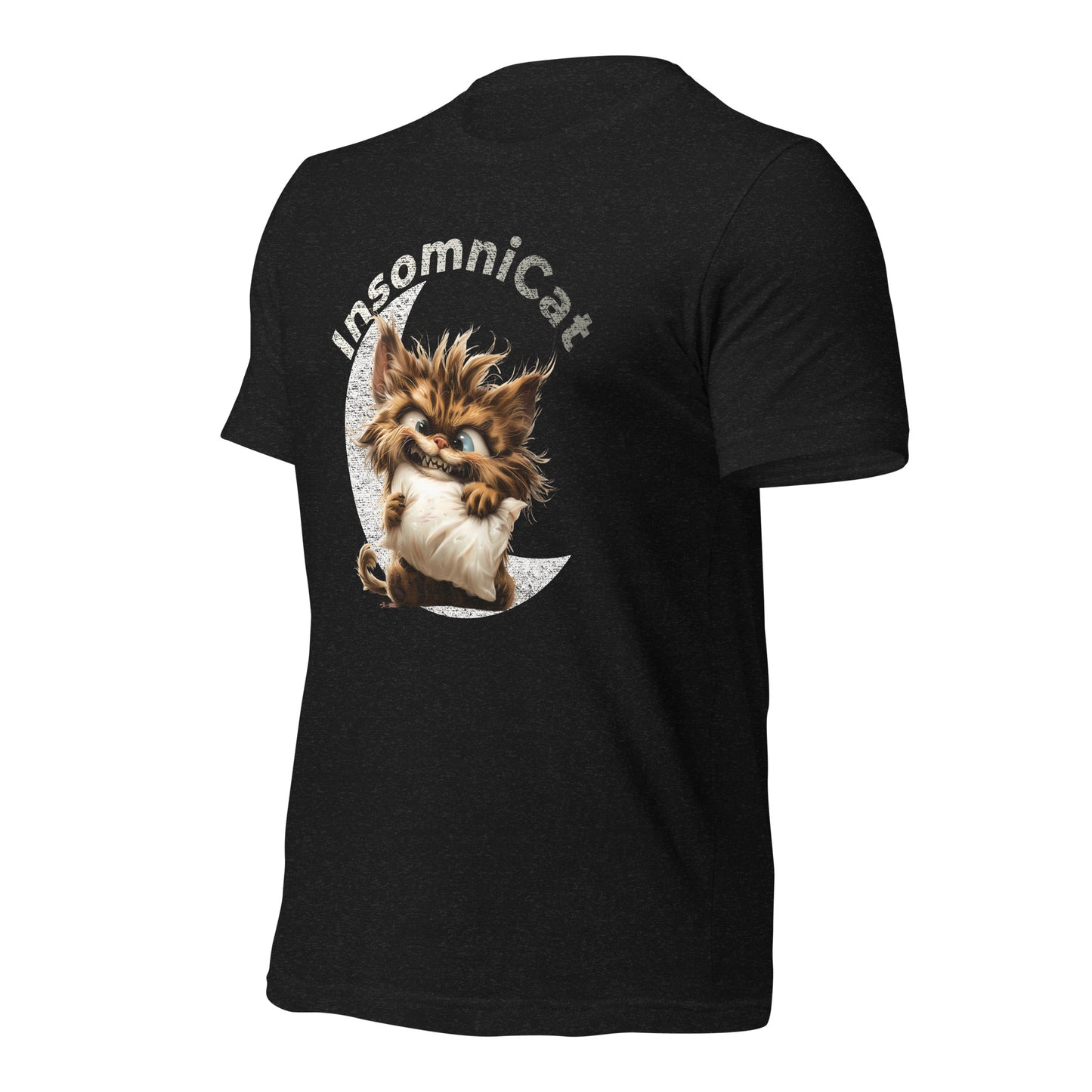 InsomniCat, Insomniac Cat, Insomnia, Animals, Sleep Disorders, Graphic Tee Shirt, Black