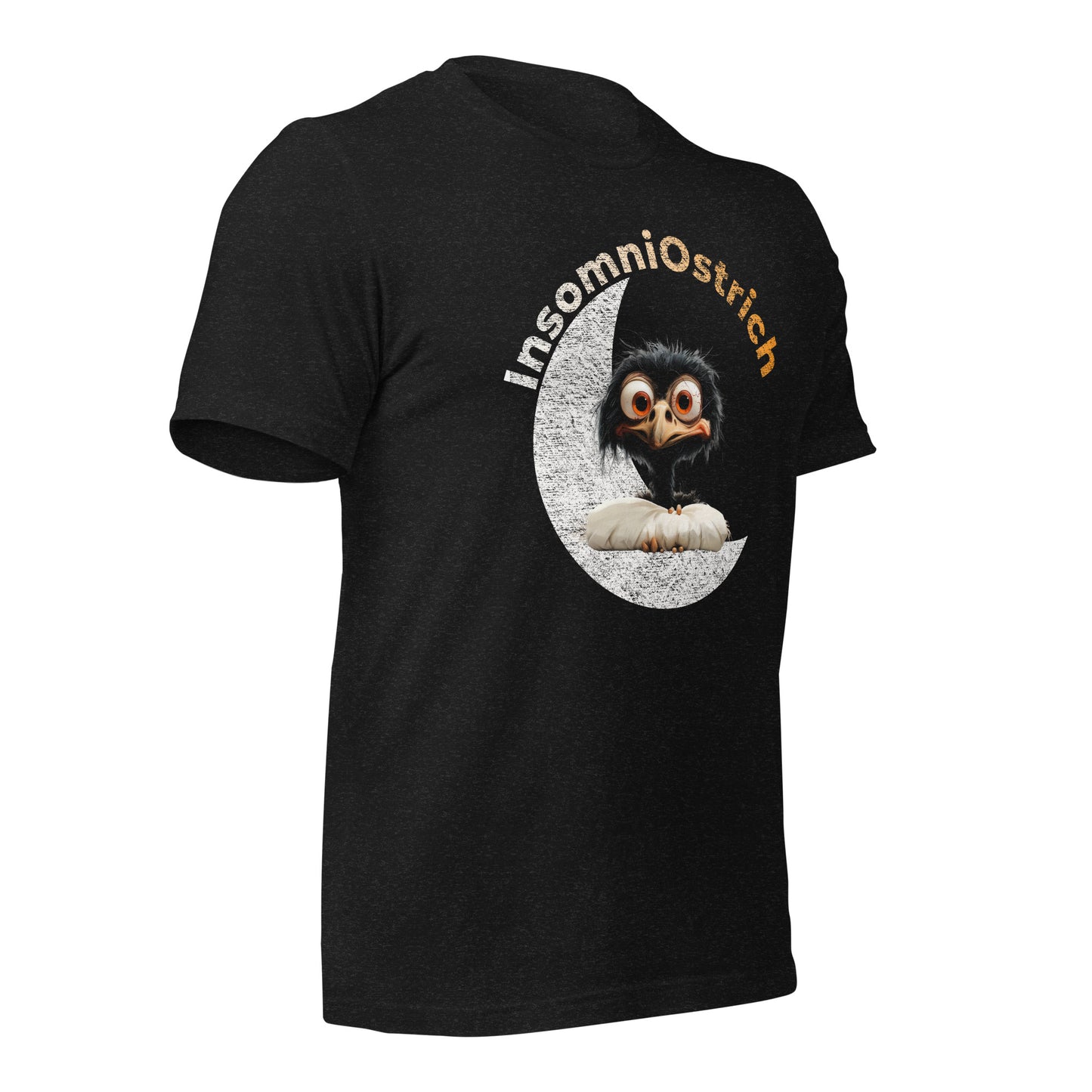 InsomniOstrich, Insomniac Ostrich, Insomnia, Animals, Sleep Disorders, Graphic Tee Shirt, Black