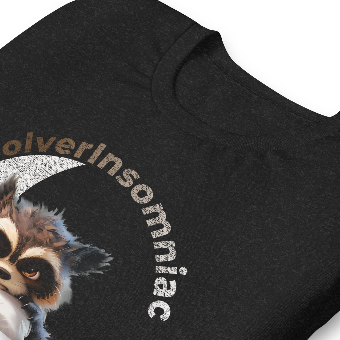 WolverInsomniac, Insomniac Wolverine, Insomnia, Animals, Sleep Disorders, Graphic Tee Shirt, Black