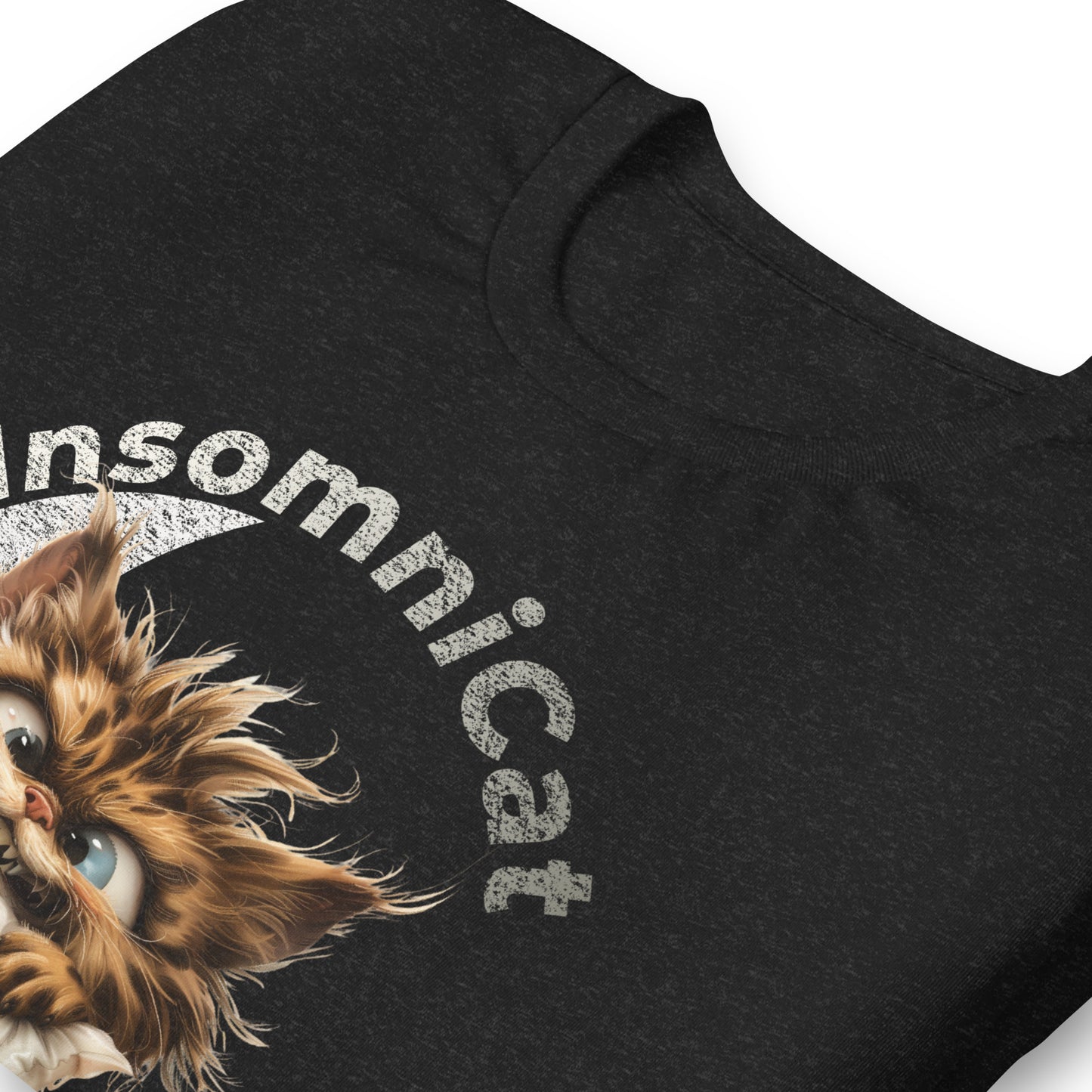 InsomniCat, Insomniac Cat, Insomnia, Animals, Sleep Disorders, Graphic Tee Shirt, Black